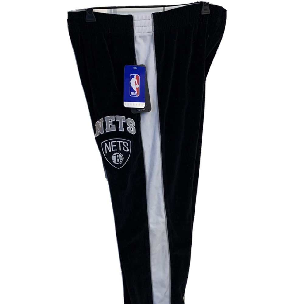 Boys Official NBA Brooklyn Nets Velour SweatPants